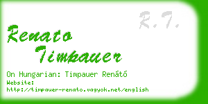 renato timpauer business card